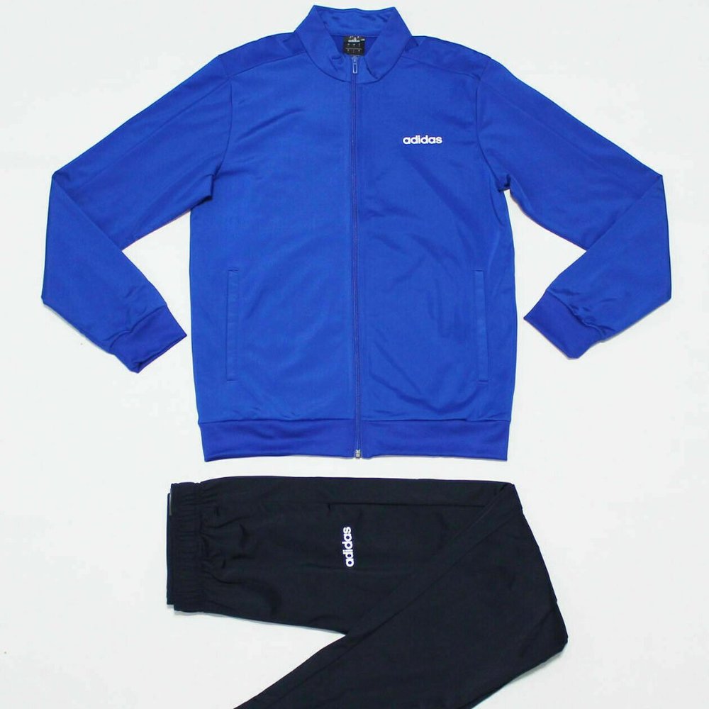 Adidas Basics Minimalist Men's Tracksuit Blue New